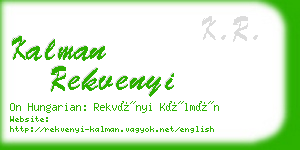 kalman rekvenyi business card